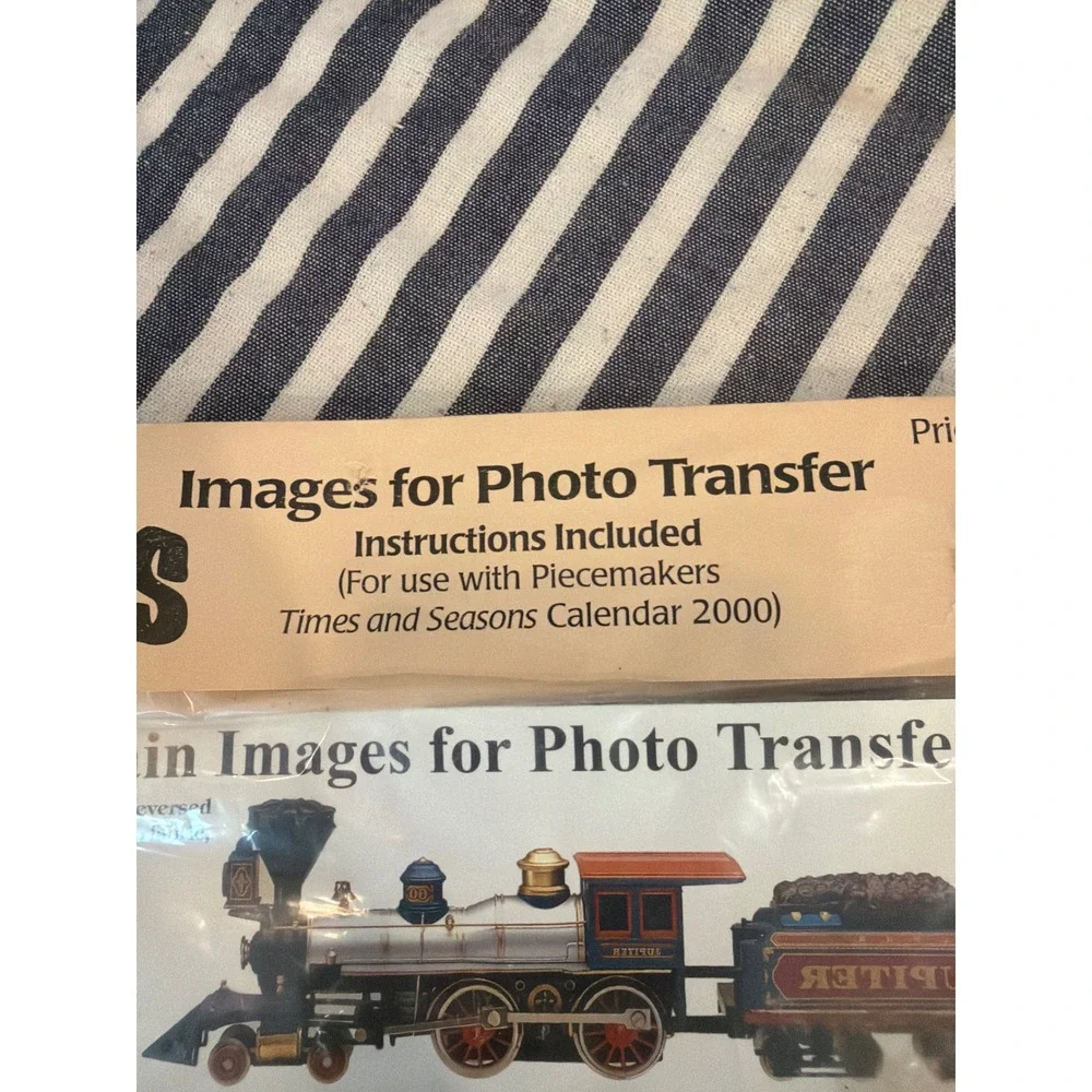 Vintage Piecemakers 2000 Train Images for Photo Transfer Fabric Crafting NEW